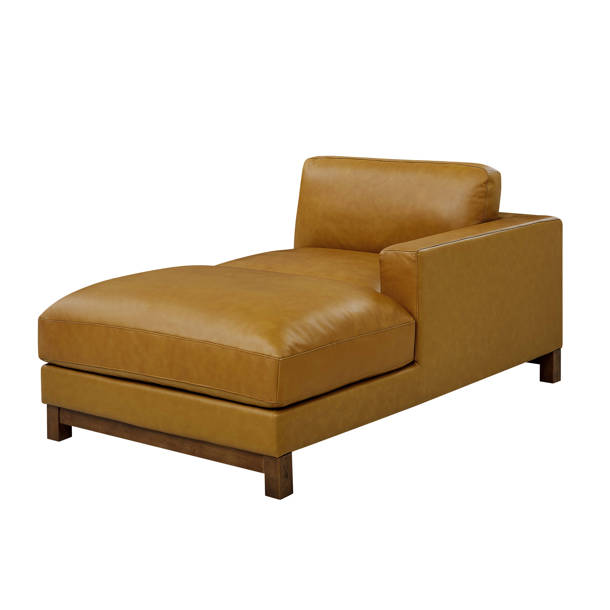 Darby Home Co Dheftera Vegan Leather Chaise Lounge Wayfair